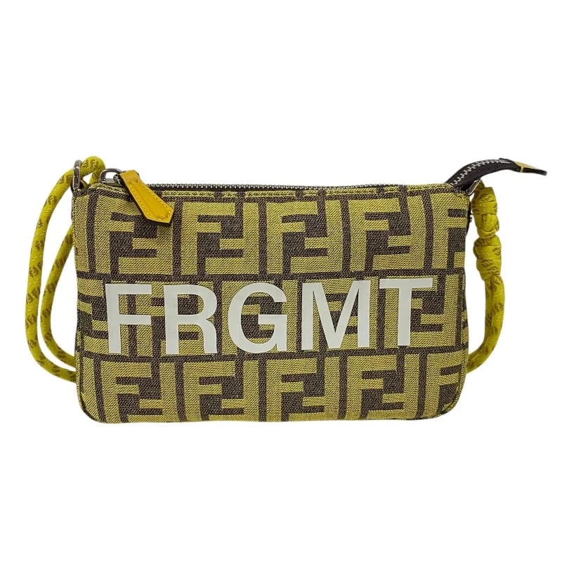 FENDI BAGUETTE SLIM CLUTCH YELLOW JACQUARD SHOULDER BAG: FENDI Baguette Slim Clutch Yellow Jacquard Shoulder Bag Brand: FENDI Type/Style: Shoulder Bag Material: Jacquard Color: Yellow Size: W: 19cm / H: 12cm / D: 3cm Accessories: None Accessories Notice: