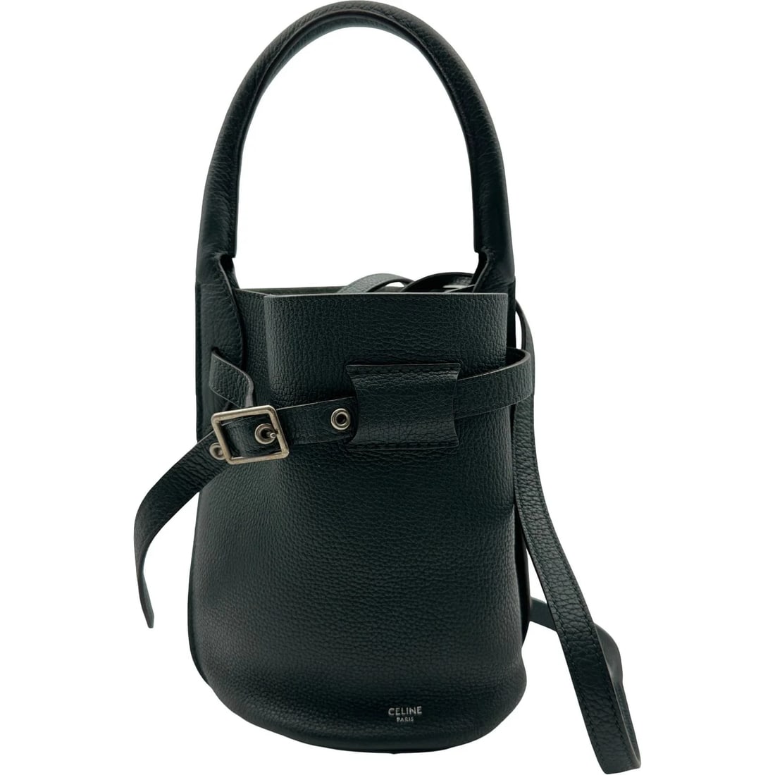 CELINE BIG BAG BUCKET NANO GREEN DRUMMED CALFSKIN: CELINE Big Bag Bucket Nano Green Drummed Calfskin Brand: CELINE Type/Style: Bucket Bag Material: Drummed Calfskin Color: green Size: W: 15cm / H: 20cm / D: 15cm Accessories: None Accessori