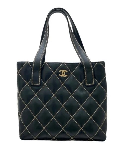 CHANEL WILD STITCH TOTE BAG: CHANEL Wild Stitch Tote Bag Brand: CHANEL Type/Style: Tote Bag Material: Leather Color: Black Size: H:23cm / W:24cm / D:7cm Accessories: None Accessories Notice: When purchasing pre-owned goods,