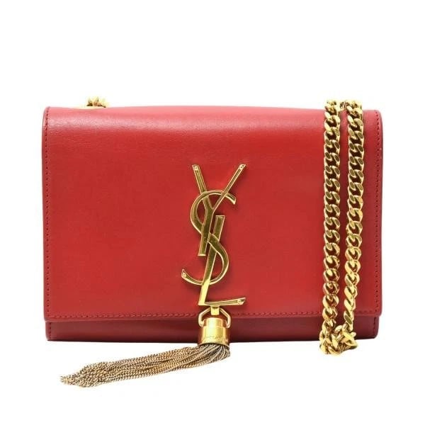 SAINT LAURENT KATE CHAIN SHOULDER BAG: Saint Laurent Kate Chain Shoulder Bag Brand: SAINT LAURENT Type/Style: Shoulder Bag Material: None Color: Red Size: W:17cm x H:12cm x D:4.5cm Accessories: None Accessories Notice: When pur