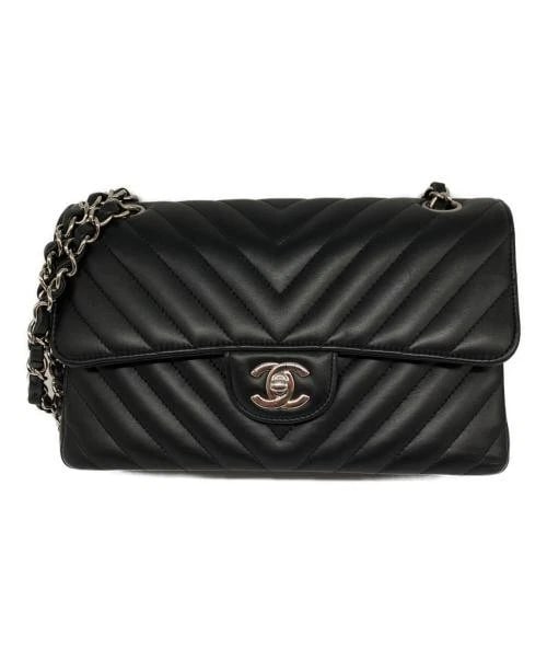 CHANEL DOUBLE FLAP V-STITCH CHAIN SHOULDER BAG (1 of 5)