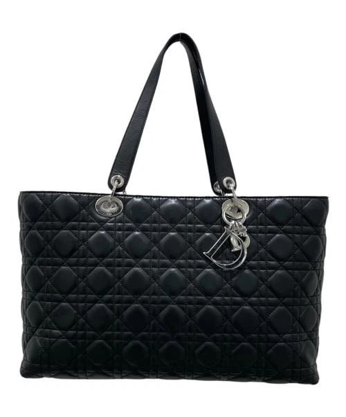 CHRISTIAN DIOR CANNAGE TOTE BAG: Christian Dior Cannage Tote Bag Brand: Christian Dior Type/Style: Tote Bag Material: Leather Color: Black Size: H:22.0cm / W:35.0cm / D:10.0cm Accessories: None Accessories Notice: When pu
