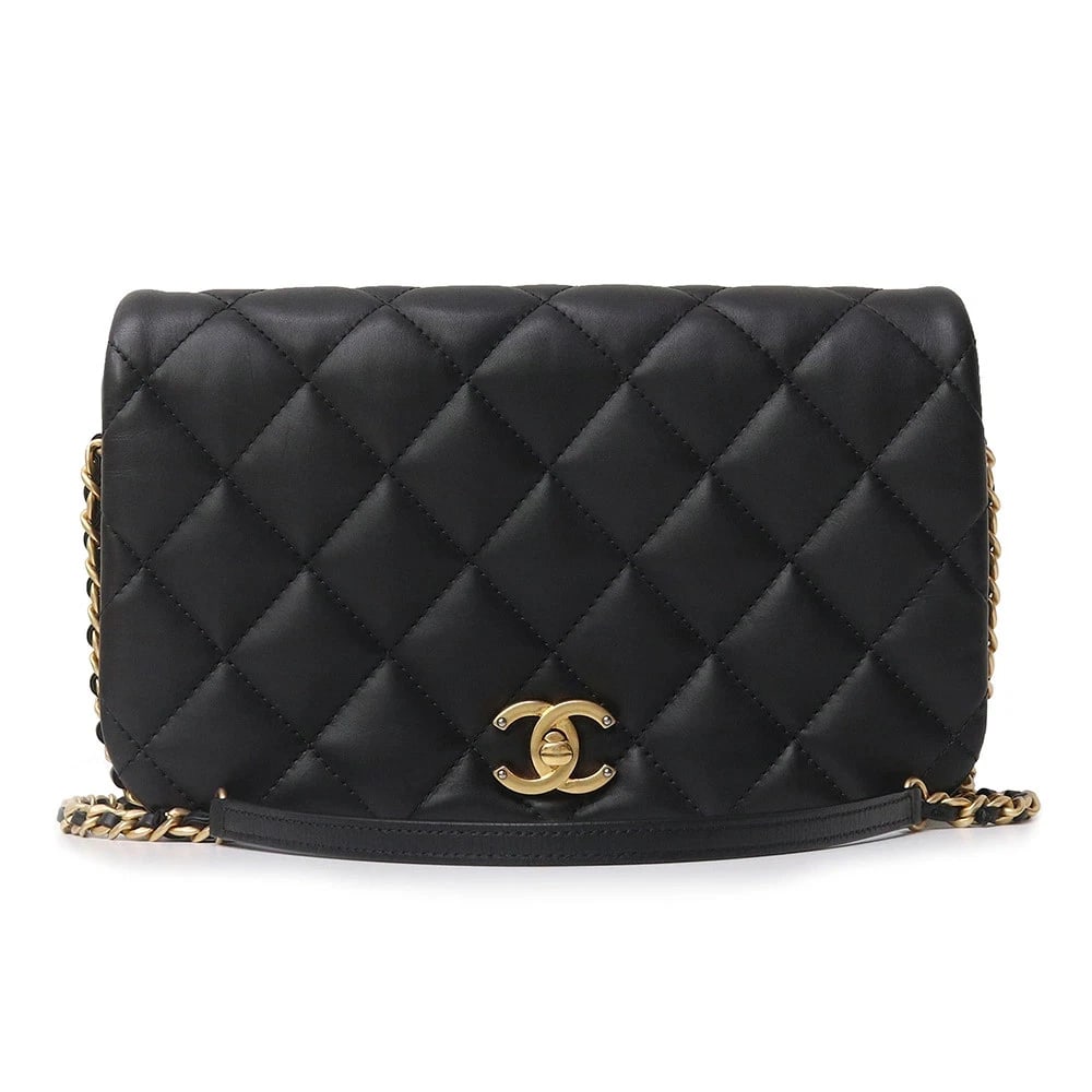 CHANEL MATELASSE CLASSIC SEASON SHOULDER BAG: CHANEL Matelasse Classic Season Shoulder Bag Brand: CHANEL Type/Style: Shoulder Bag Material: Calfskin (Cowhide) Color: Black Size: W:25cm x H:16cm x D:4cm Accessories: None Accessories No