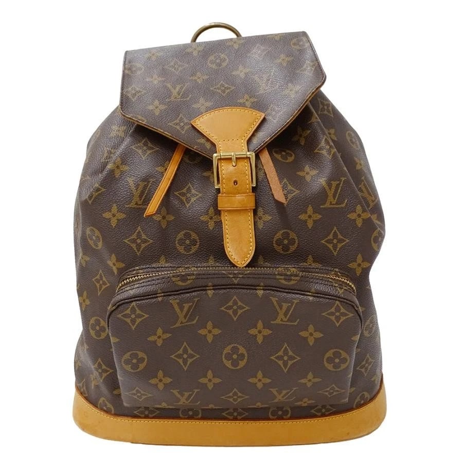 LOUIS VUITTON MONOGRAM CANVAS MONTSOURIS: Louis Vuitton Monogram Canvas Montsouris Brand: Louis Vuitton Type/Style: Backpack Material: Monogram Canvas Color: Brown Size: W: 31cm (bottom) / H: 37cm / D: 13.5cm (bottom) Accessories: None