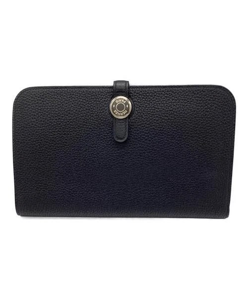 HERMES DOGON: HERMES Dogon Brand: HERMES Type/Style: Wallet Material: None Color: black Size: H 12cm / W 19.5cm Accessories: None Accessories Notice: When purchasing pre-owned goods, please refer to the photos of
