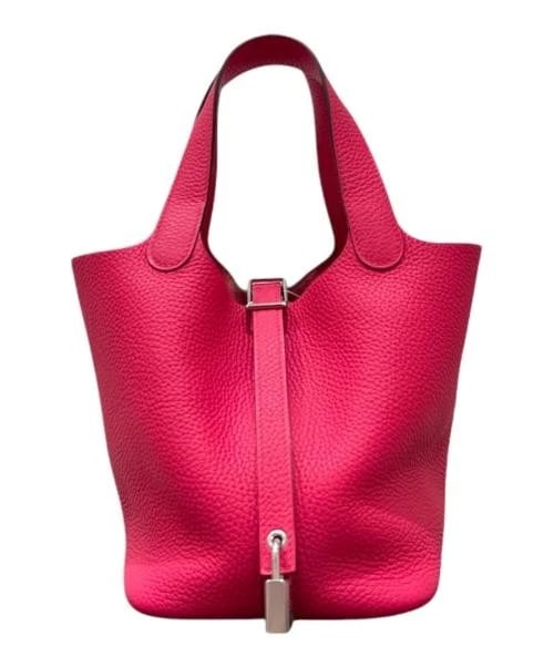 HERMES PICOTIN LOCK PM A STAMP TAURILLON CLEMENCE: HERMES Picotin Lock PM A Stamp Taurillon Clemence Brand: HERMES Type/Style: Handbag Material: Taurillon Clemence Color: Rose (Shocking Pink) Size: H:17.0cm / W:13.5cm / D:18.0cm Accessories: None