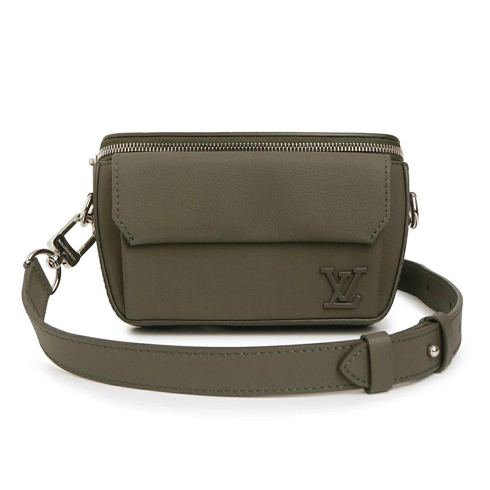 LOUIS VUITTON PILOT WEARABLE KHAKI SHOULDER BAG: LOUIS VUITTON Pilot Wearable Khaki Shoulder Bag Brand: LOUIS VUITTON Type/Style: Shoulder Bag Material: Cowhide Leather Color: Khaki Size: W: 20cm x 16.5cm x H: 12cm x D: 3-4.5cm Accessories: None