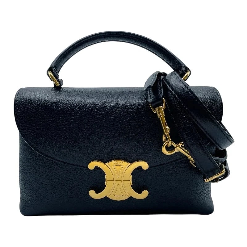 CELINE TEEN NINO SHOULDER BAG BLACK GHW: CELINE Teen Nino Shoulder Bag Black GHW Brand: CELINE Type/Style: Shoulder Bag Material: Grain Calf Color: Black / GD Hardware Size: W: 20cm / H: 14cm / D: 8.5cm Accessories: None Accessories Notice: