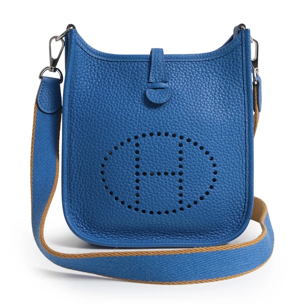 HERMES STAMP SHOULDER BAG: HERMES Stamp Shoulder Bag Brand: HERMES Type/Style: Shoulder Bag Material: Clemence Color: Blue Zellige Size: W: 16cm x H: 19cm x D: 5.5cm Accessories: None Accessories Notice: When purcha