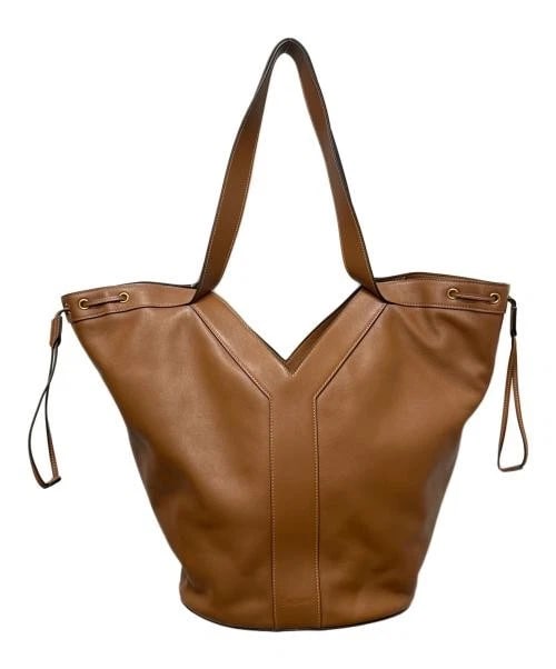 SAINT LAURENT PARIS Y TOTE BAG LEATHER TOTE BAG: Saint Laurent Paris Y Tote Bag Leather Tote Bag Brand: Saint Laurent Paris Type/Style: Tote Bag Material: Grain Leather Color: Brown Size: H:25cm / W:25.5cm / D:14.5cm Accessories: None Ac