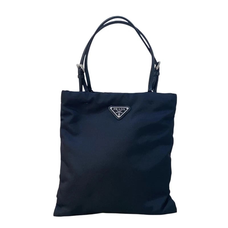 PRADA BLACK SHW NYLON SHOULDER BAG: PRADA Black SHW Nylon Shoulder Bag Brand: PRADA Type/Style: Shoulder Bag Material: Nylon Color: Black / SV Hardware Size: W: 20.5cm / H: 21cm / D: 3cm Accessories: None Accessories Notice: When