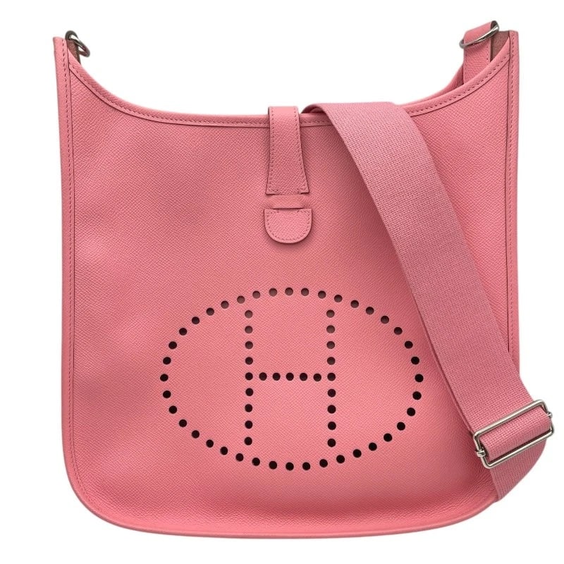 HERMES ROSE CONFETTI SHW EPSOM SHOULDER BAG: HERMES Rose Confetti SHW Epsom Shoulder Bag Brand: HERMES Type/Style: Shoulder Bag Material: Epson Color: Rose Confetti / SV Hardware Size: W: 32cm / H: 31cm / D: 10cm Accessories: None Accessories