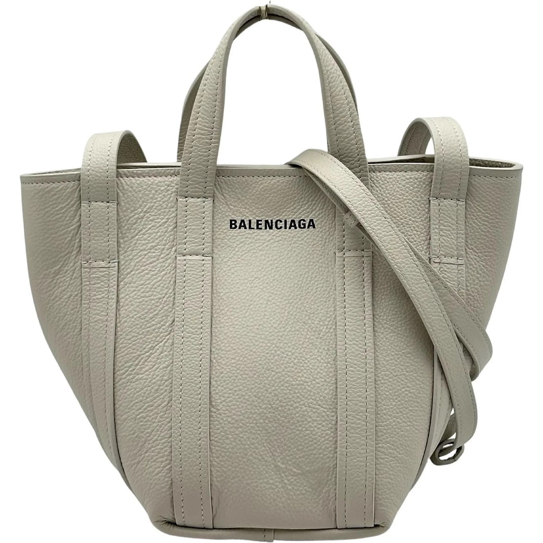 BALENCIAGA EVERYDAY TOTE XS NORTH-SOUTH WHITE SHOULDER BAG: BALENCIAGA Everyday Tote XS North-South White Shoulder Bag Brand: BALENCIAGA Type/Style: Shoulder Bag Material: Leather Color: white Size: W: 29cm / H: 20cm / D: 17cm Accessories: None Accessories