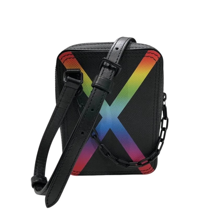 LOUIS VUITTON DANUBE MESSENGER TAIGA RAINBOW SHOULDER BAG: Louis Vuitton Danube Messenger Taiga Rainbow Shoulder Bag Brand: LOUIS VUITTON Type/Style: Shoulder Bag Material: Tiger Rainbow Color: None Size: W: 12cm / H: 16cm / D: 4cm Accessories: None