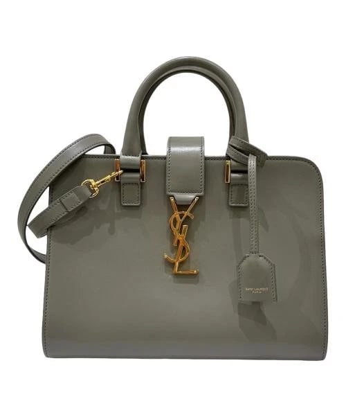 SAINTLAURENTPARIS BABY 2WAY HAND SHOULDER BAG: SaintLaurentParis Baby 2way Hand Shoulder Bag Brand: Saint Laurent Paris Type/Style: Shoulder Bag Material: Leather Color: Light Gray Size: H:19.0cm / W:25.5cm / D:13.0cm Accessories: None