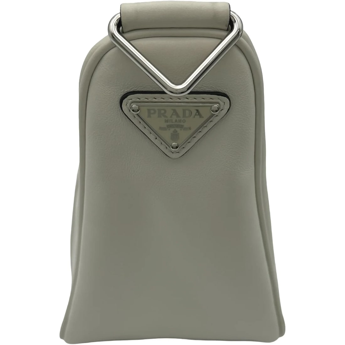 PRADA TRIANGLE WHITE SHOULDER BAG - 4