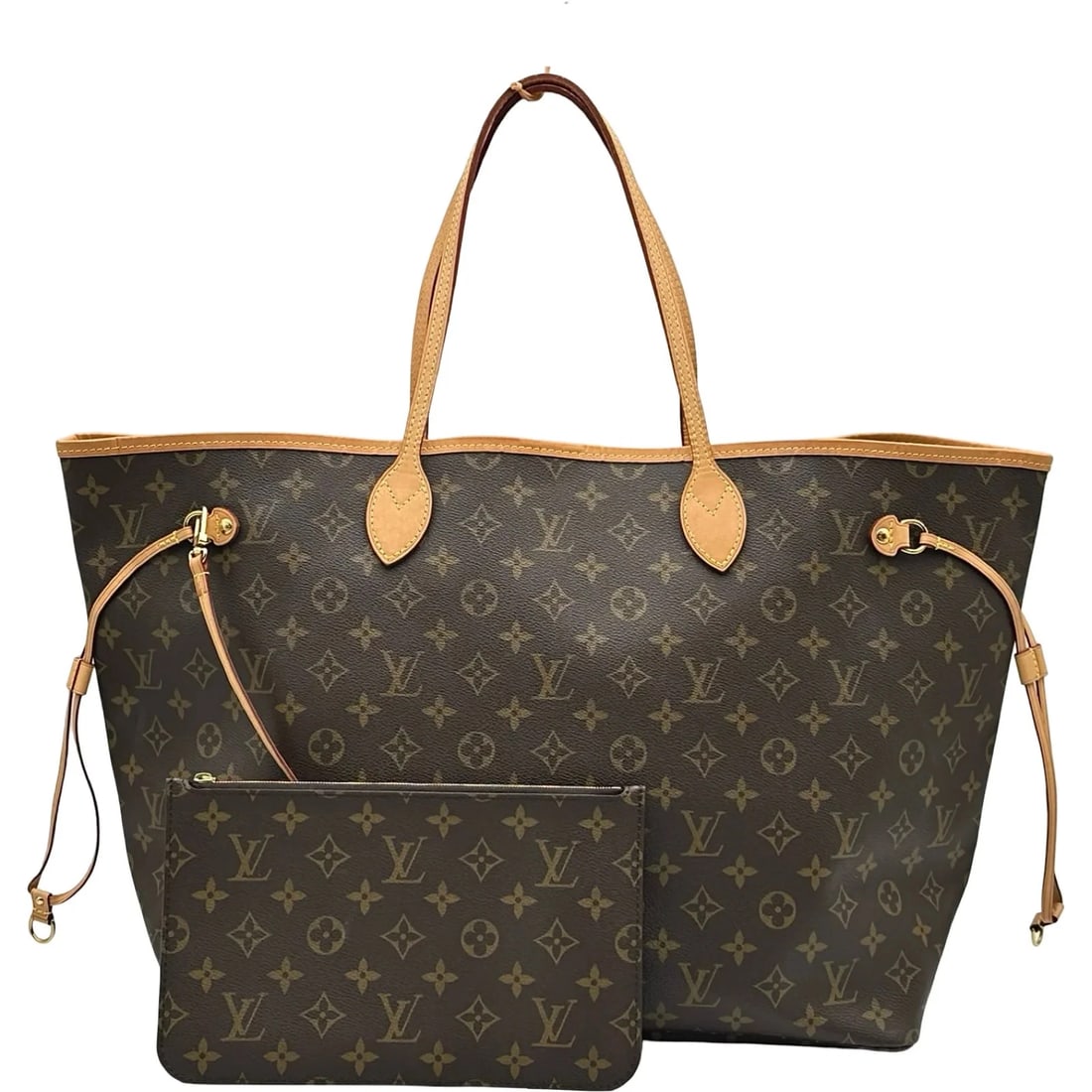 LOUIS VUITTON NEVERFULL GM BROWN MONOGRAM TOTE BAG: Louis Vuitton Neverfull GM Brown Monogram Tote Bag Brand: LOUIS VUITTON Type/Style: Handbag Material: Monogram Color: brown Size: W: 39-56cm / H: 33cm / D: 19cm Accessories: None Accessori