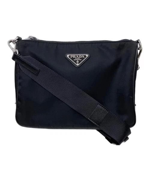 PRADA RE-NYLON SHOULDER BAG: PRADA Re-Nylon Shoulder Bag Brand: PRADA Type/Style: Shoulder Bag Material: Nylon Color: Black Size: H:18cm / W:25cm / D:6cm Accessories: None Accessories Notice: When purchasing pre-owned