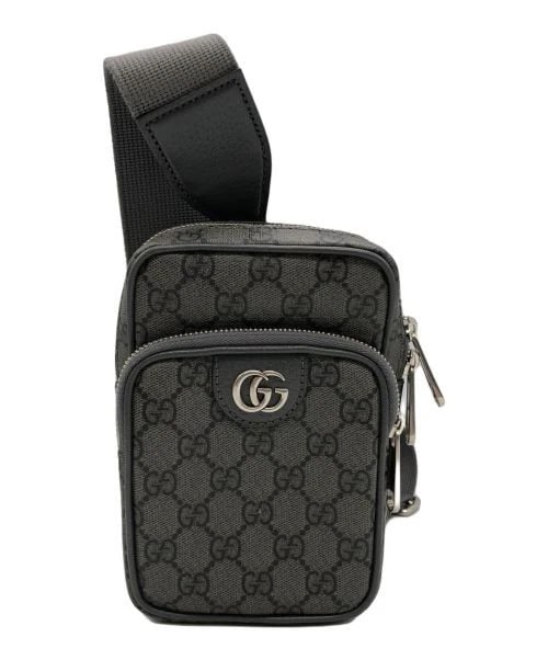 GUCCI SHOULDER BAG: GUCCI Shoulder Bag Brand: GUCCI Type/Style: Shoulder Bag Material: Canvas Color: Gray Size: W:13cm / D:6.5cm Accessories: None Accessories Notice: When purchasing pre-owned goods, please refer to the