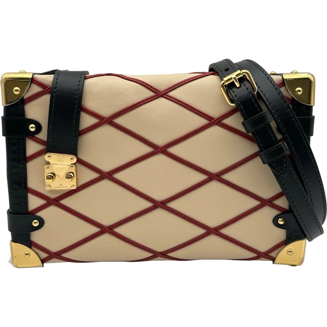 LOUIS VUITTON SOND TRUNK BEIGE SHOULDER BAG: LOUIS VUITTON Sond Trunk Beige Shoulder Bag Brand: LOUIS VUITTON Type/Style: Shoulder Bag Material: Leather Color: beige Size: W: 24cm / H: 16cm / D: 8.5cm Accessories: None Accessories Notice: When