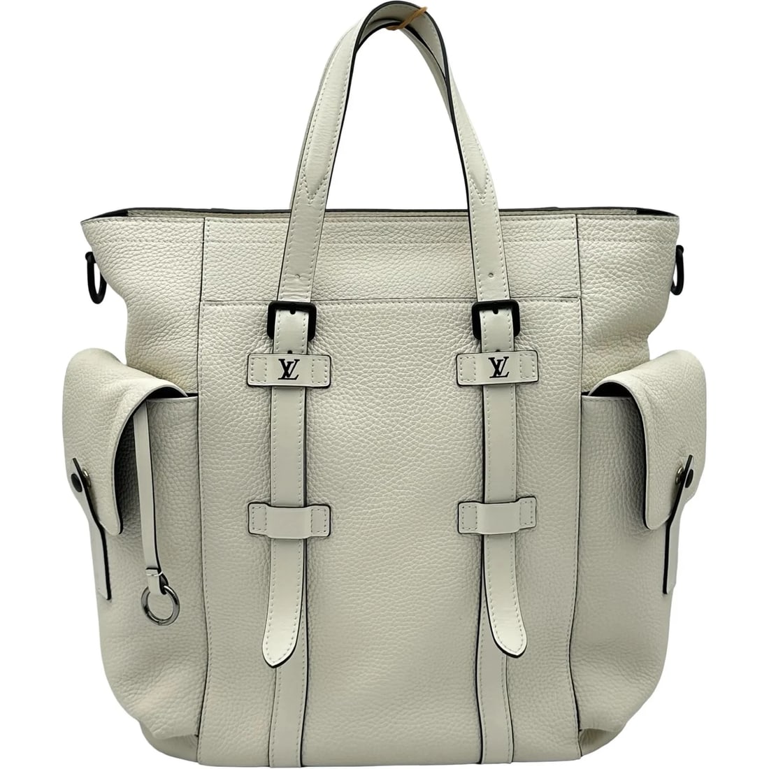 LOUIS VUITTON CHRISTOPHER TOTE WHITE TAURILLON LEATHER: LOUIS VUITTON Christopher Tote White Taurillon Leather Brand: LOUIS VUITTON Type/Style: Tote Bag Material: Taurillon Color: white Size: W: 34-40cm / H: 38cm / D: 12.5cm Accessories: None A