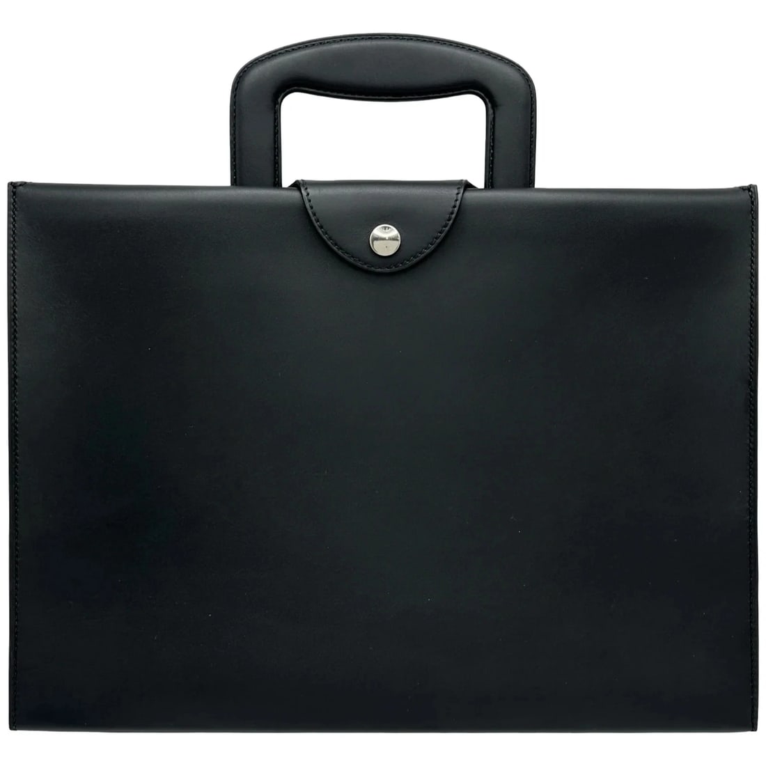 HERMES BLACK/SHW BOX CALF BUSINESS BAG: HERMES Black/SHW Box Calf Business Bag Brand: HERMES Type/Style: Business Bag Material: Box Calf Color: Black // SV Hardware Size: W: 35cm / H: 26cm / D: 3cm Accessories: None Accessories