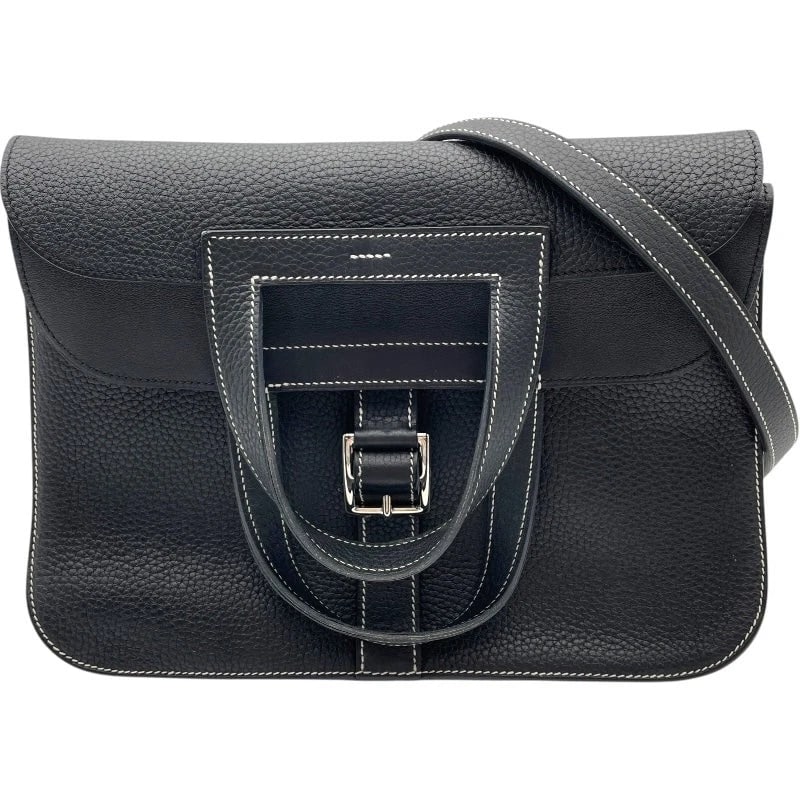 HERMES BLACK SHW TAURILLON SHOULDER BAG: HERMES Black SHW Taurillon Shoulder Bag Brand: HERMES Type/Style: Shoulder Bag Material: Taurillon Color: Black SV Hardware Size: W: 31cm / H: 29cm / D: 8cm Accessories: None Accessories Notice: When