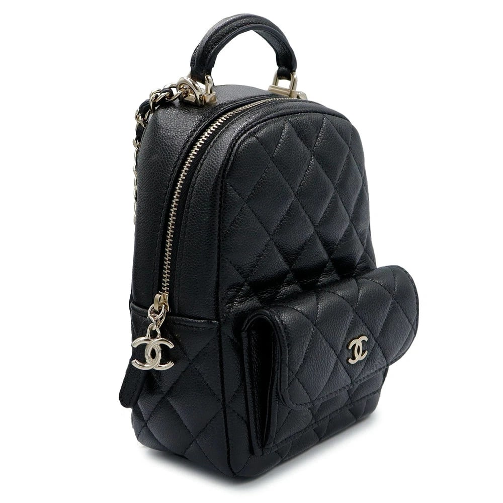CHANEL TIMELESS COCO MARK MINI BLACK BACKPACK - 2