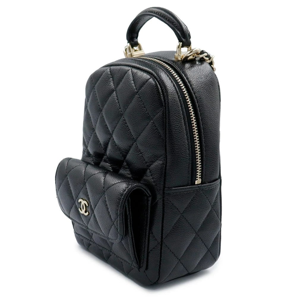 CHANEL TIMELESS COCO MARK MINI BLACK BACKPACK - 3