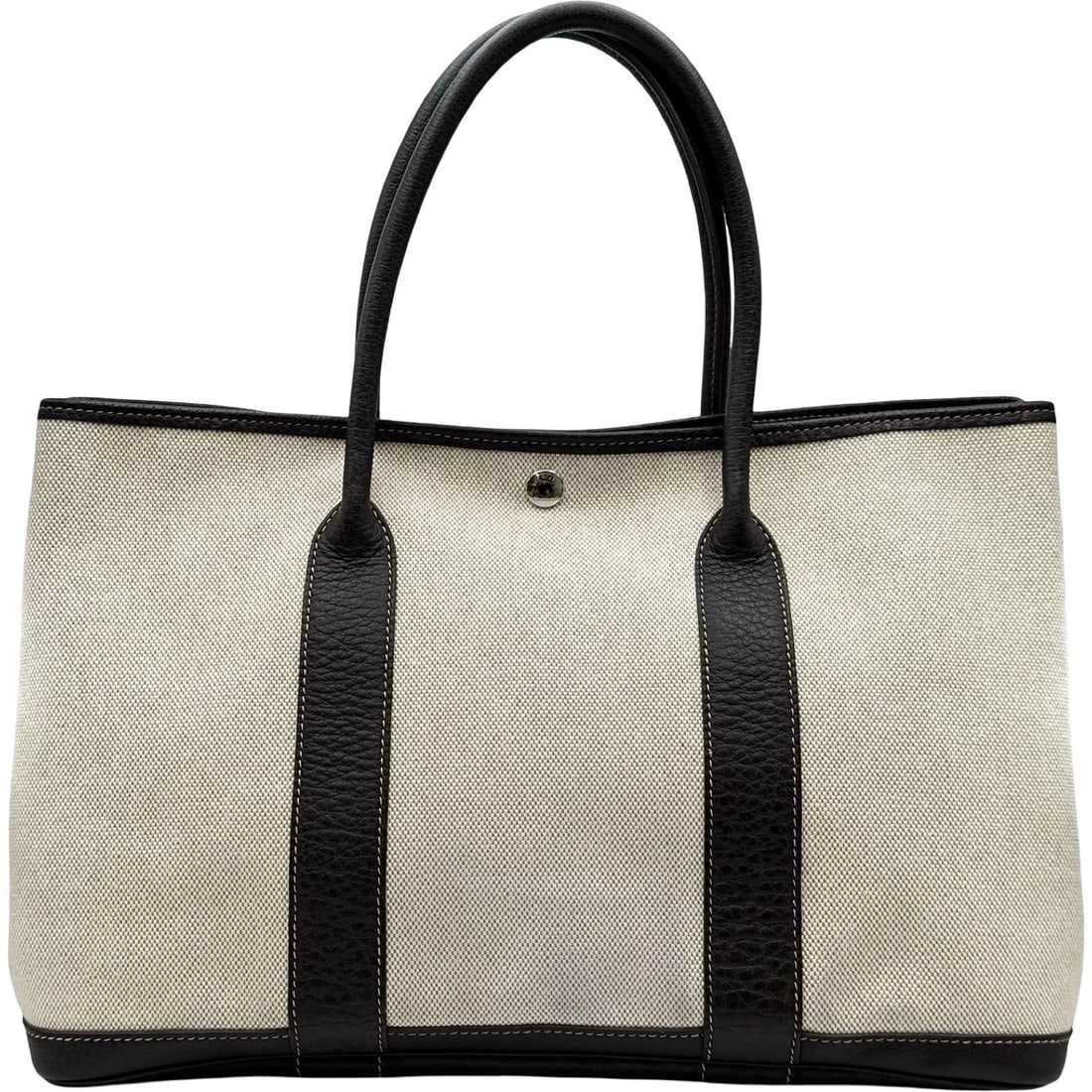 HERMES GARDEN PARTY PM D STAMP BROWN TOILE: HERMES Garden Party PM D Stamp Brown Toile Brand: HERMES Type/Style: Shoulder Bag Material: Toile Color: brown Size: W: 36cm / H: 26cm / D: 17.5cm Accessories: None Accessories Notice: Whe