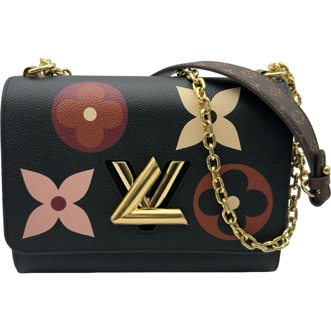 LOUIS VUITTON TWIST BROWN SHOULDER BAG: LOUIS VUITTON Twist Brown Shoulder Bag Brand: LOUIS VUITTON Type/Style: Shoulder Bag Material: Leather Color: brown Size: W: 23cm / H: 17.5cm / D: 8.5cm Accessories: None Accessories Notic