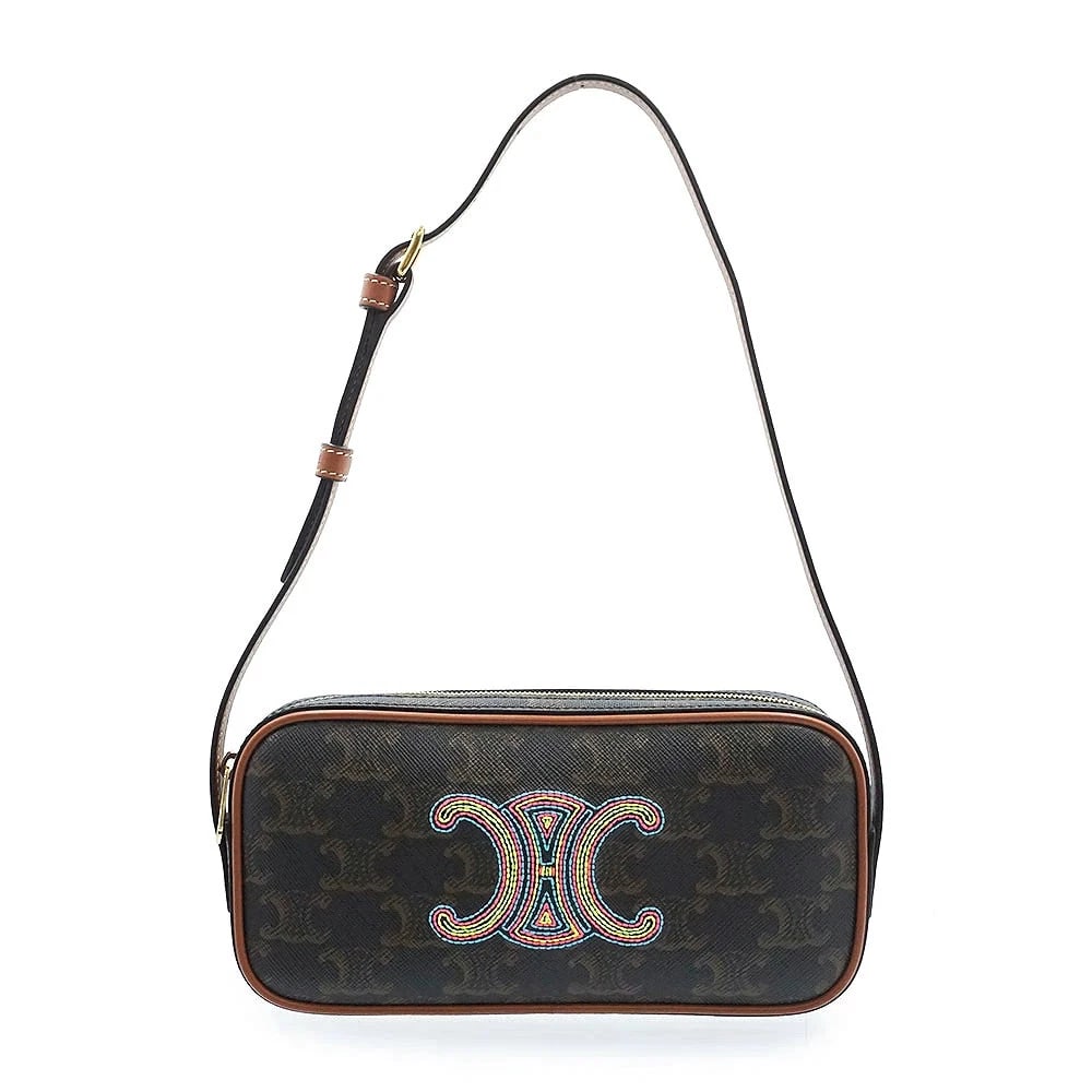 CELINE CUIR TRIOMPHE RAINBOW CAMERA BAG POUCH (1 of 4)