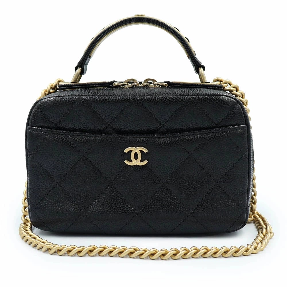 CHANEL VANITY CASE CROSSBODY CAMERA BAG BLACK (1 of 4)