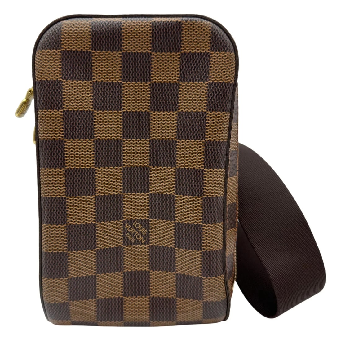 LOUIS VUITTON GERONIMOS BROWN DAMIER/LEATHER BODY BAG: LOUIS VUITTON Geronimos Brown Damier/Leather Body Bag Brand: LOUIS VUITTON Type/Style: Body Bag Material: Damier/Leather Color: brown Size: W: 11.5cm / H: 19.5cm / D: 5.5cm Accessories: None <