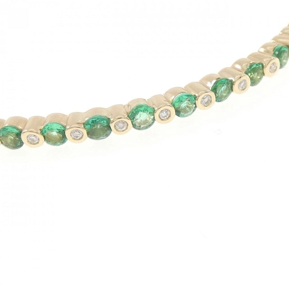 14K TYG EMERALD BANGLE - 2