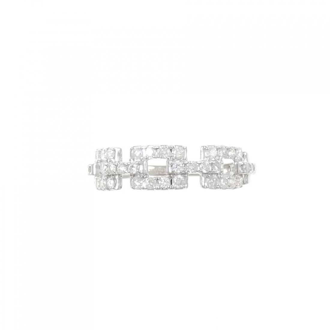 K18WG DIAMOND RING - 2