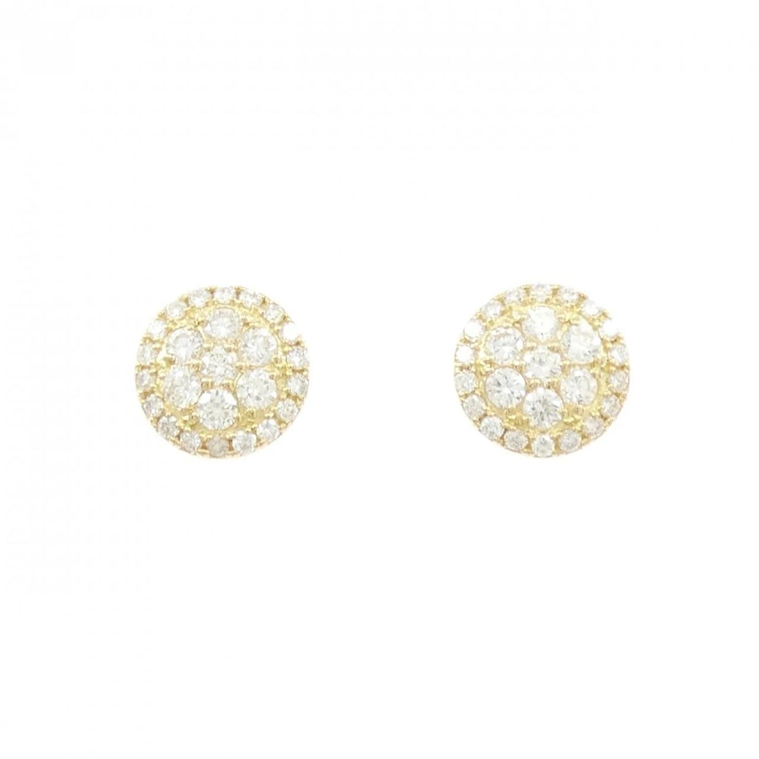 K18YG DIAMOND PIERCE: K18YG Diamond Pierce Brand: Unbranded Type/Style: Diamond Pierce/Earring Material: K18YG, Color: YG Size: Actual Size Approx. height x width: 8.3mm x 8.3mm Accessories: None Accessories Notice: When