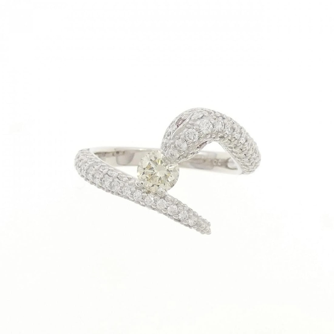 K18WG SNAKE DIAMOND RING - 2