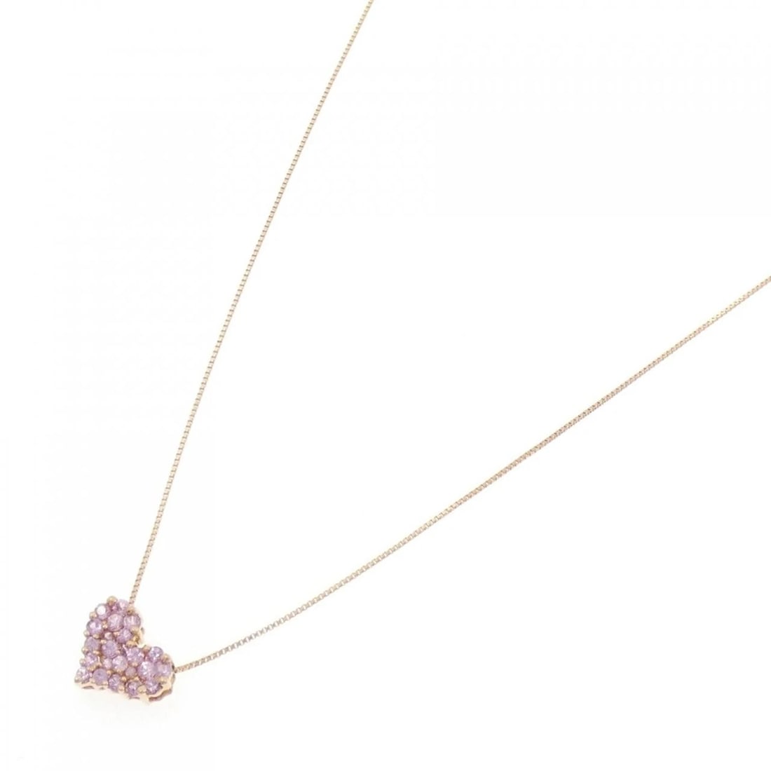 K18PG HEART SAPPHIRE NECKLACE - 2