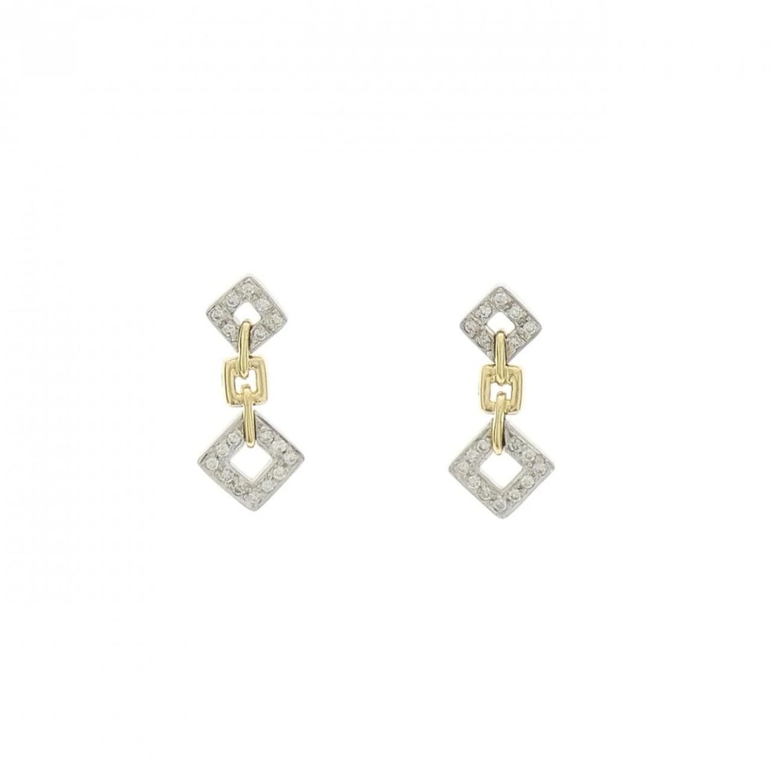 K18YG/PT900 DIAMOND PIERCE: K18YG/PT900 Diamond Pierce Brand: Unbranded Type/Style: Diamond Pierce/Earring Material: K18YG/PT900, Color: YG PT Size: Actual Size Approx. height x width: 20.1mm x 9.1mm Accessories: None