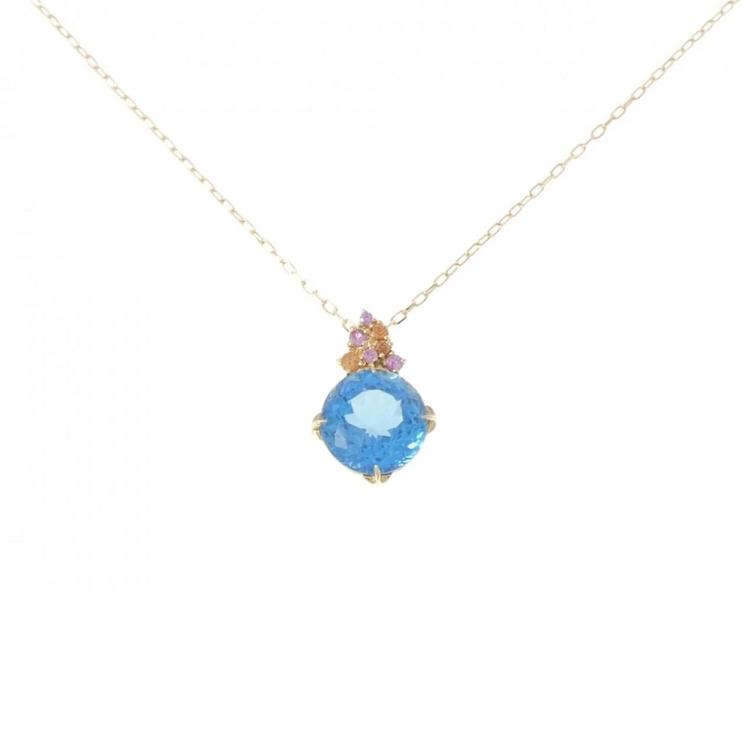 K18YG COLOR STONE NECKLACE: K18YG Color Stone Necklace Brand: Unbranded Type/Style: Topaz Necklace Material: K18YG, Color: YG Size: Size Length 45cm Accessories: None Accessories Notice: When purchasing pre-owned goods, please
