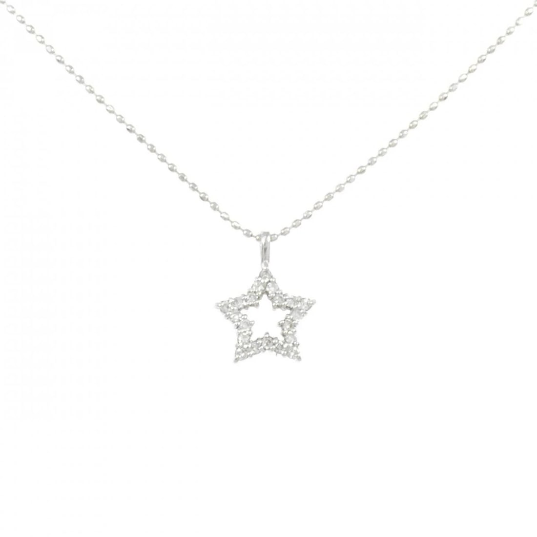 K18WG STAR DIAMOND NECKLACE: K18WG Star Diamond Necklace Brand: Unbranded Type/Style: Diamond Necklace Material: K18WG, Color: WG Size: Size Length 41cm Accessories: None Accessories Notice: When purchasing pre-owned goods,