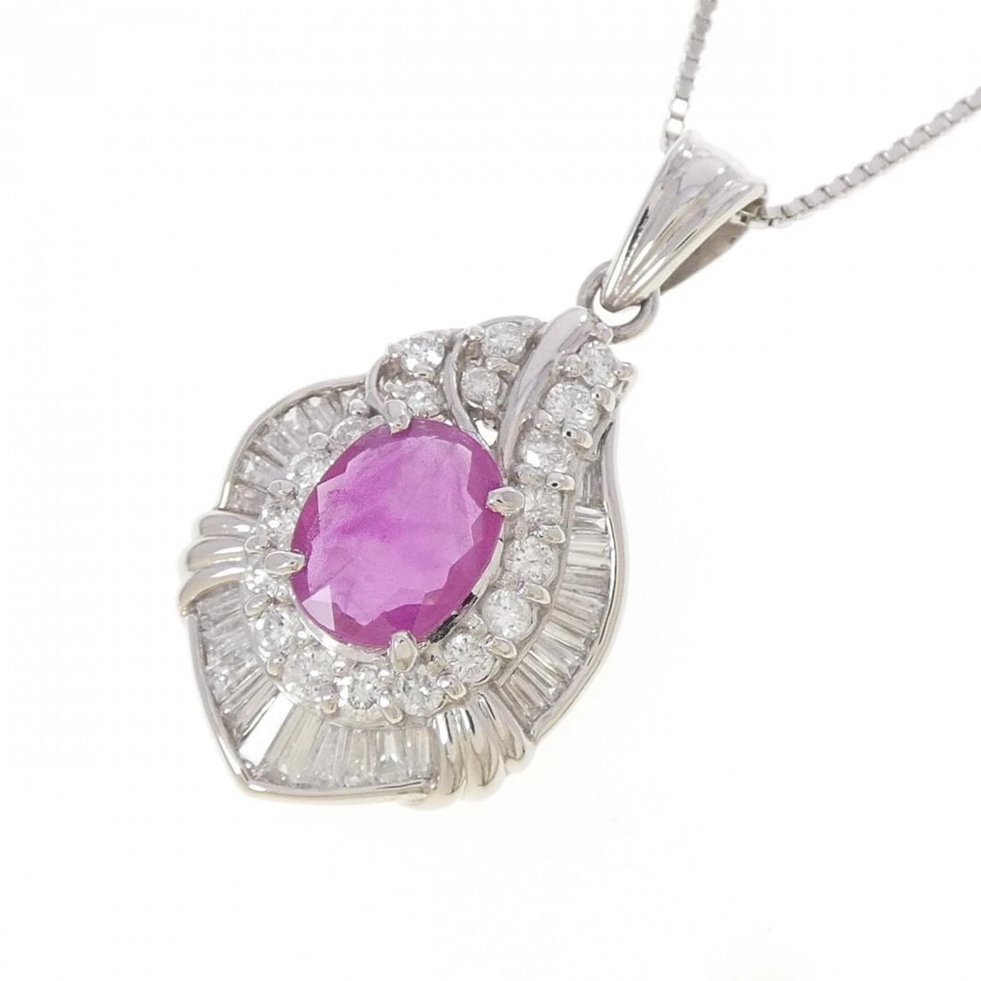 PT900/PT950 RUBY NECKLACE - 3