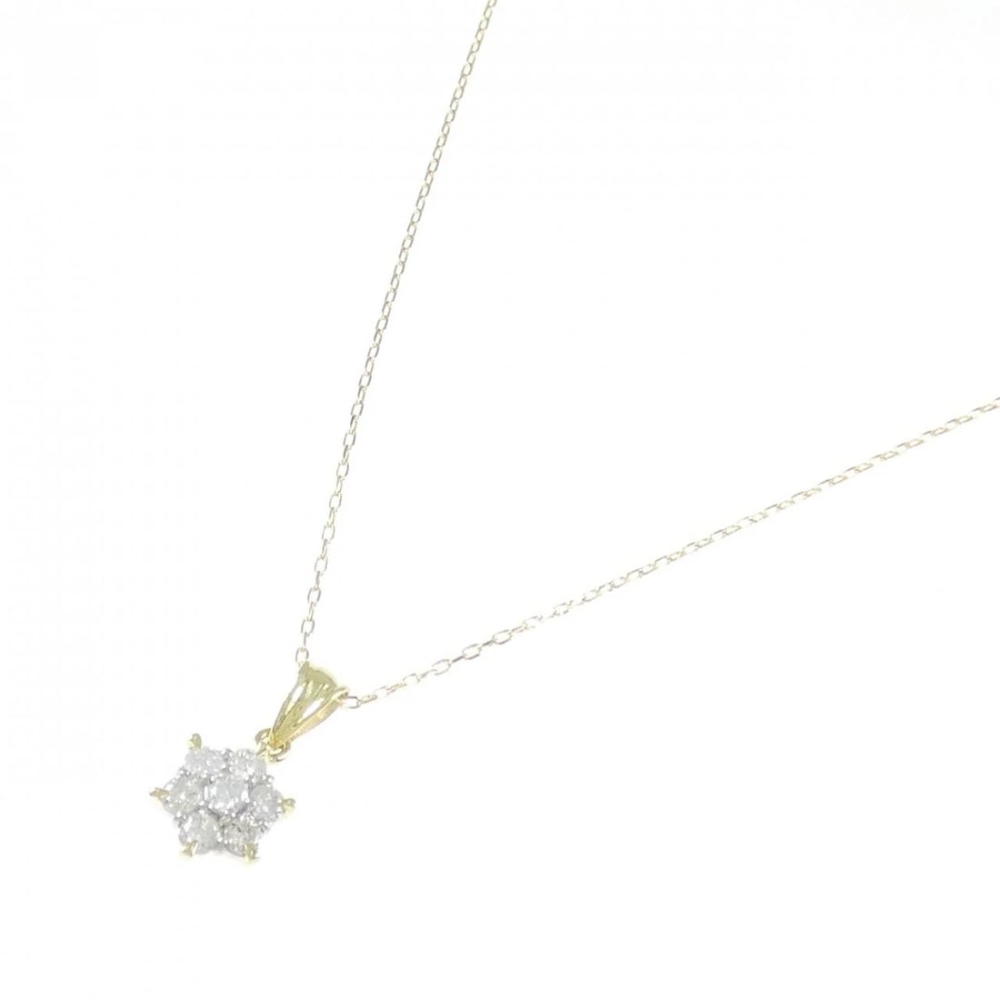 K18YG/PT900 DIAMOND NECKLACE - 2