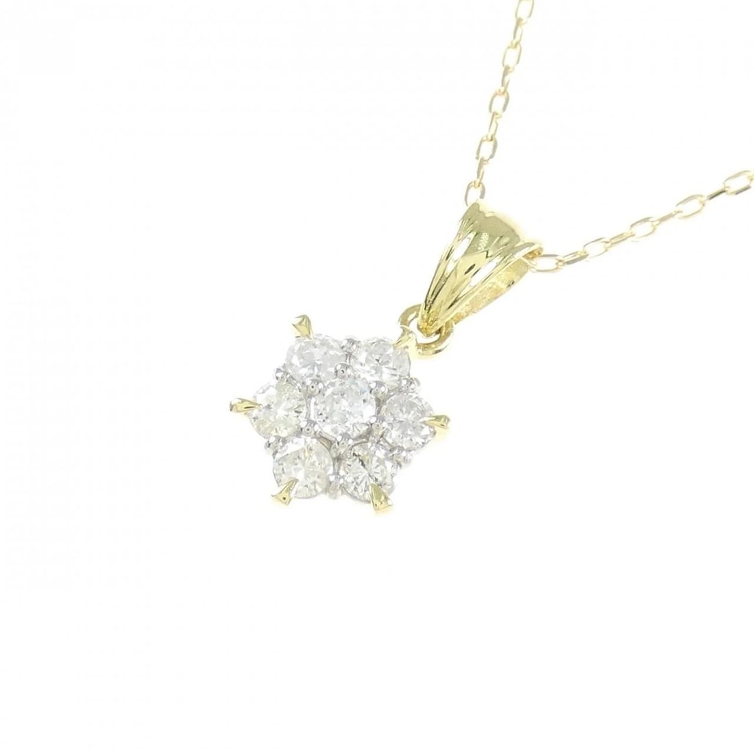 K18YG/PT900 DIAMOND NECKLACE - 3