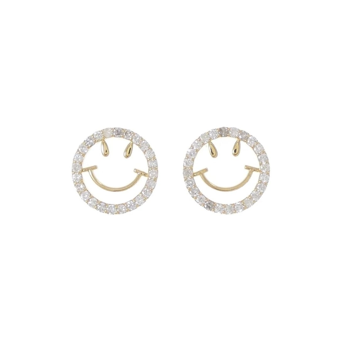 K18YG SMILE DIAMOND PIERCING: K18YG Smile Diamond Piercing Brand: Unbranded Type/Style: Diamond Pierce/Earring Material: K18YG, Color: YG Size: Actual Size Diameteraround: 13.0mm Accessories: None Accessories Notice: When