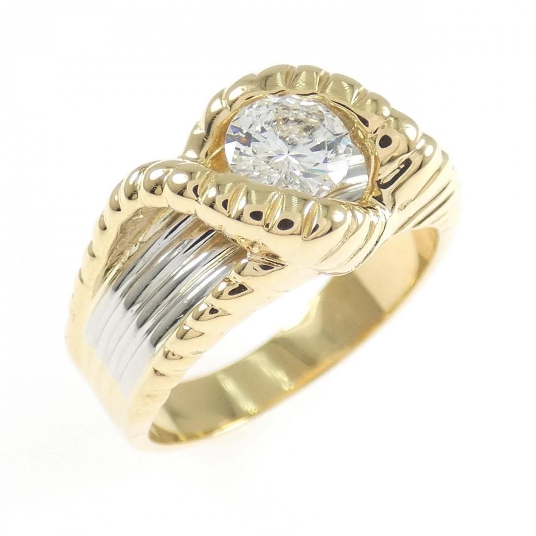 K18YG/PT900 DIAMOND RING: K18YG/PT900 Diamond Ring Brand: Unbranded Type/Style: Diamond Ring Material: K18YG/PT900, Color: YG PT Size: US5 3/4 Accessories: None Accessories Notice: When purchasing pre-owned goods,