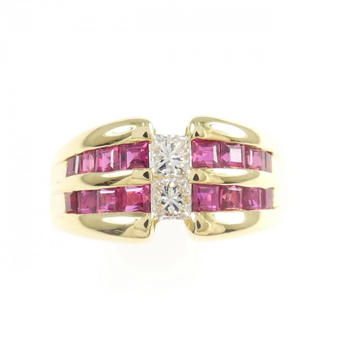 K18YG RUBY RING - 2