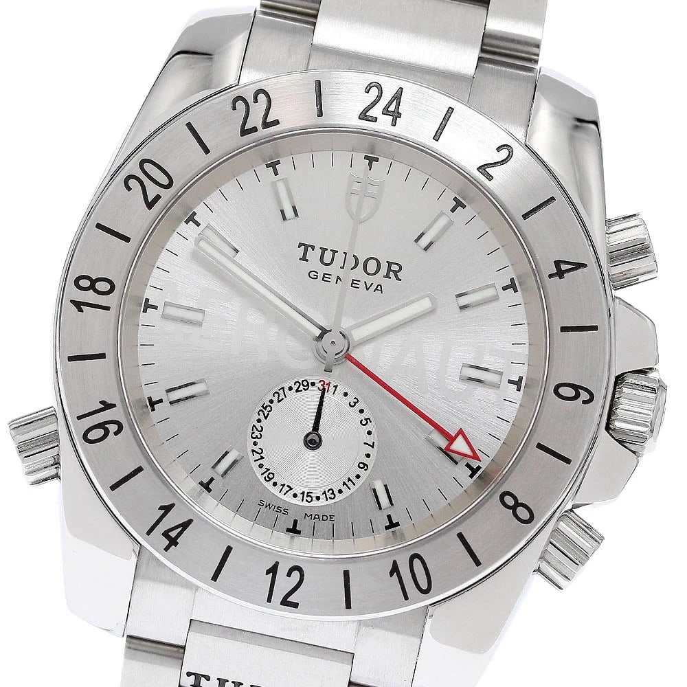 TUDOR WATCH DATE GMT SILVER DIAL WATCH: Tudor Watch Date Gmt Silver Dial Watch Brand: TUDOR Type/Style: Wristwatch Material: SS Color: SILVER DIAL Size: Case size: 41mm Wrist size: Approx. 17.5cm Accessories: None Accessories No