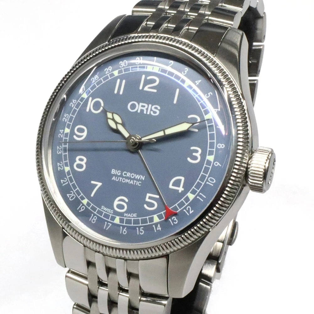 ORIS WATCH BIG POINTER DATE BLUE DIAL WATCH - 2